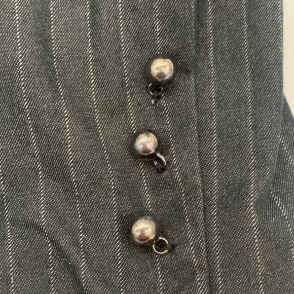 Trina Turk Dark Gray Striped Blazer Size 4 - Picture 3 of 4